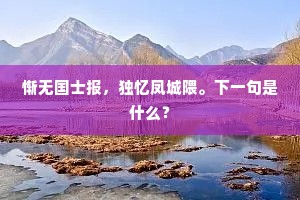 惭无国士报，独忆凤城隈。下一句是什么？