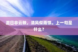 澹日非云映，清风似雨馀。上一句是什么？
