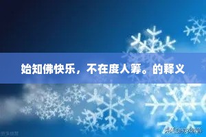 始知佛快乐，不在度人筹。的释义