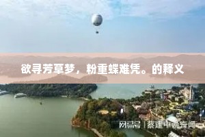欲寻芳草梦，粉重蝶难凭。的释义