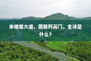朱楼临大道，画戟列高门。全诗是什么？