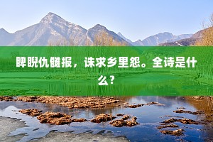 睥睨仇雠报，诛求乡里怨。全诗是什么？