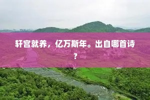 轩宫就养，亿万斯年。出自哪首诗？