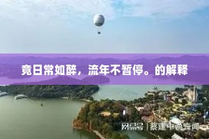 竟日常如醉，流年不暂停。的解释