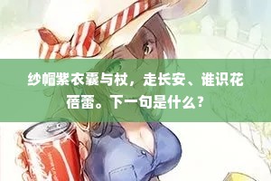 纱帽紫衣囊与杖，走长安、谁识花蓓蕾。下一句是什么？