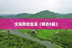 文案励志生活（精选8篇）