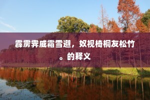 霹雳霁威霜雪避，奴视椅桐友松竹。的释义