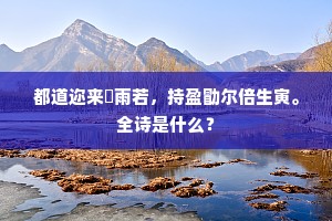 都道迩来晹雨若，持盈勖尔倍生寅。全诗是什么？