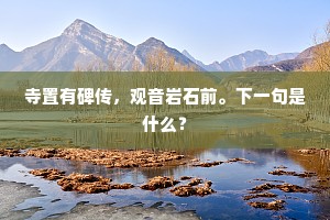 寺置有碑传，观音岩石前。下一句是什么？
