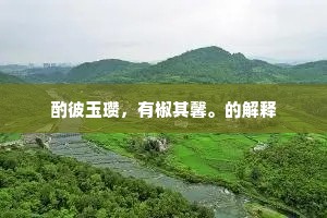 酌彼玉瓒，有椒其馨。的解释