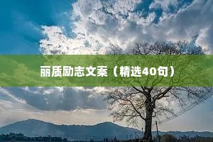 丽质励志文案（精选40句）