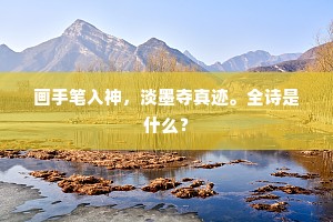 画手笔入神，淡墨夺真迹。全诗是什么？