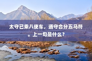 太守已乘八使车，通守合分五马符。上一句是什么？