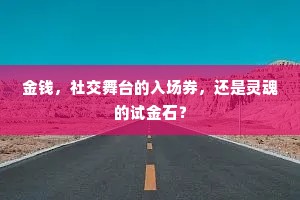 金钱，社交舞台的入场券，还是灵魂的试金石？