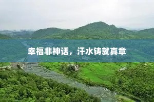 幸福非神话，汗水铸就真章