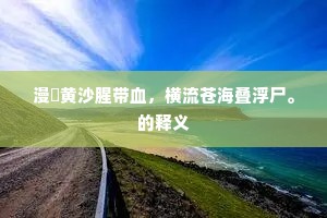 漫捲黄沙腥带血，横流苍海叠浮尸。的释义