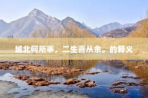 城北何所事，二生喜从余。的释义