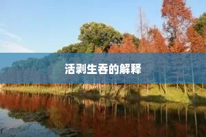活剥生吞的解释