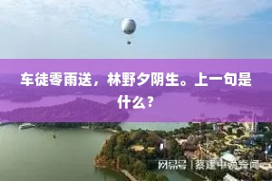 车徒零雨送，林野夕阴生。上一句是什么？