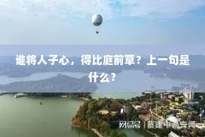谁将人子心，得比庭前草？上一句是什么？
