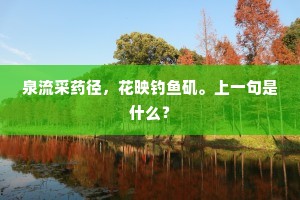 泉流采药径，花映钓鱼矶。上一句是什么？