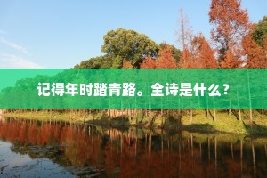 记得年时踏青路。全诗是什么？