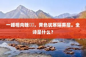 一峰相向晚崚嶒,霁色犹寒隔雾层。全诗是什么? 一峰相向晚崚嶒,霁色犹寒隔雾层。全诗是什么?