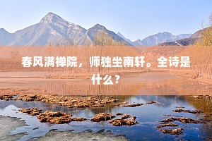 春风满禅院，师独坐南轩。全诗是什么？
