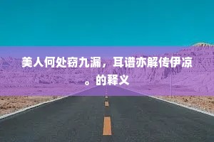 美人何处窃九漏，耳谱亦解传伊凉。的释义