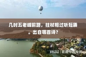 几时五老峰前路，拄杖相过听短赓。出自哪首诗？