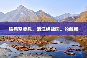 猿鹤空凄怨，清江绕故园。的解释