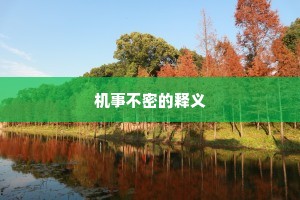 机事不密的释义