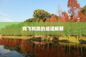 鸡飞狗跳的成语解释