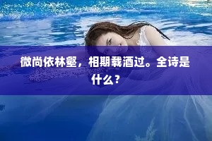 微尚依林壑，相期载酒过。全诗是什么？