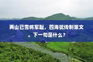 两山已雪将军耻，四海犹传制策文。下一句是什么？