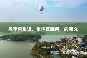 胜事杳难说,幽怀其奈何。的释义 胜事杳难说,幽怀其奈何。的释义