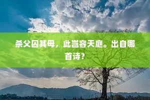 杀父囚其母，此岂容天庭。出自哪首诗？