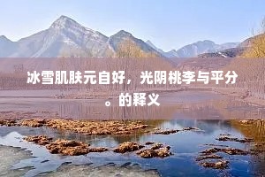 冰雪肌肤元自好，光阴桃李与平分。的释义