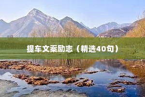 提车文案励志（精选40句）