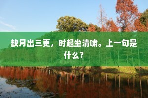 缺月出三更，时起坐清啸。上一句是什么？