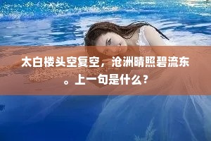 太白楼头空复空，沧洲晴照碧流东。上一句是什么？
