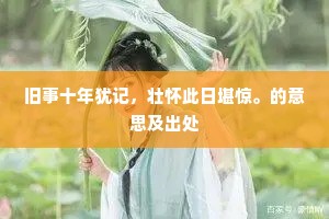 旧事十年犹记，壮怀此日堪惊。的意思及出处