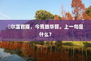 歘尔滥官牒，今焉旅华簪。上一句是什么？