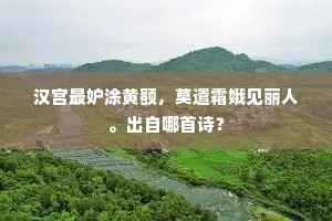 汉宫最妒涂黄额，莫遣霜娥见丽人。出自哪首诗？