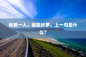 有美一人。被服纤罗。上一句是什么？