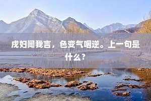 戍妇闻我言，色变气咽逆。上一句是什么？