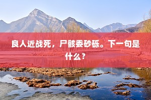 良人近战死，尸骸委砂砾。下一句是什么？