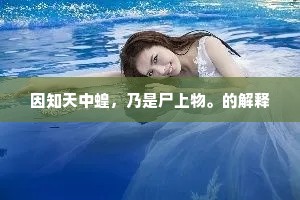 因知天中蝗，乃是尸上物。的解释
