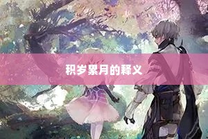 积岁累月的释义