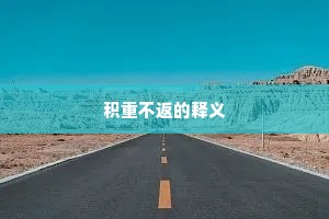 积重不返的释义